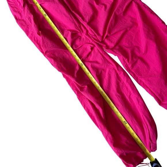 LOVETREE Vibrant Pink Nylon Windbreaker Drawstring Pants, Size L - Picture 7 of 11